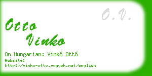 otto vinko business card